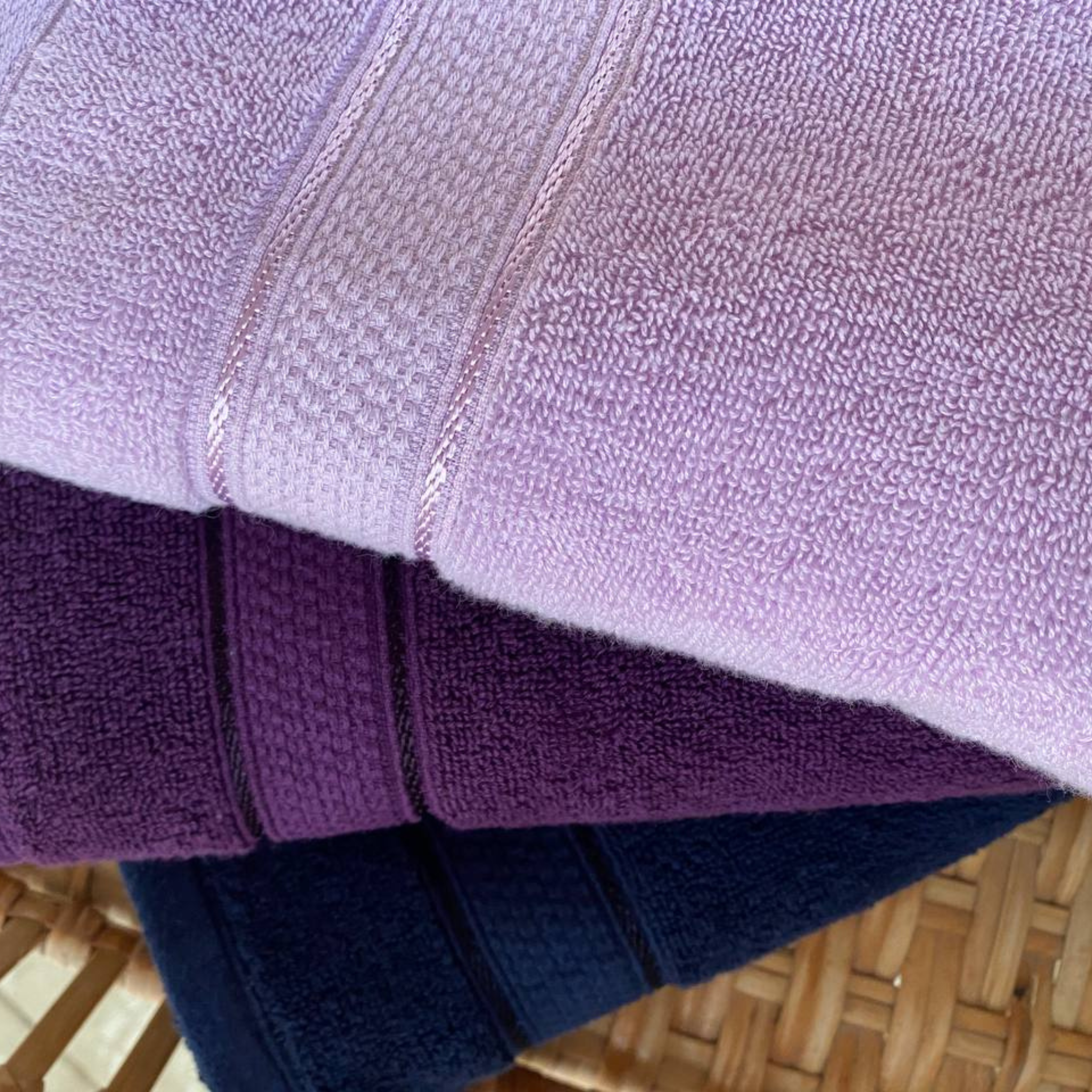 Face Towel ,50*100 ,100% Cotton ,Double Satin Dobby Border
