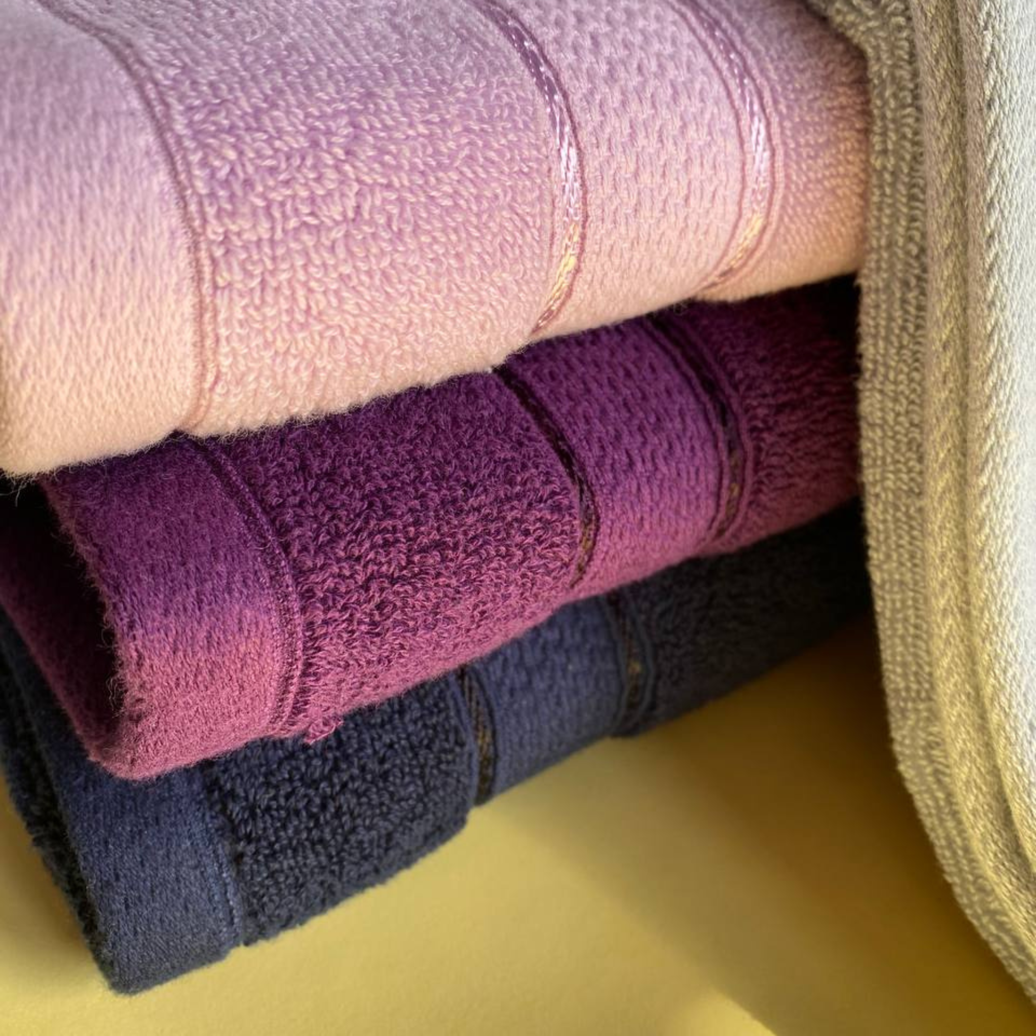 Face Towel ,50*100 ,100% Cotton ,Double Satin Dobby Border