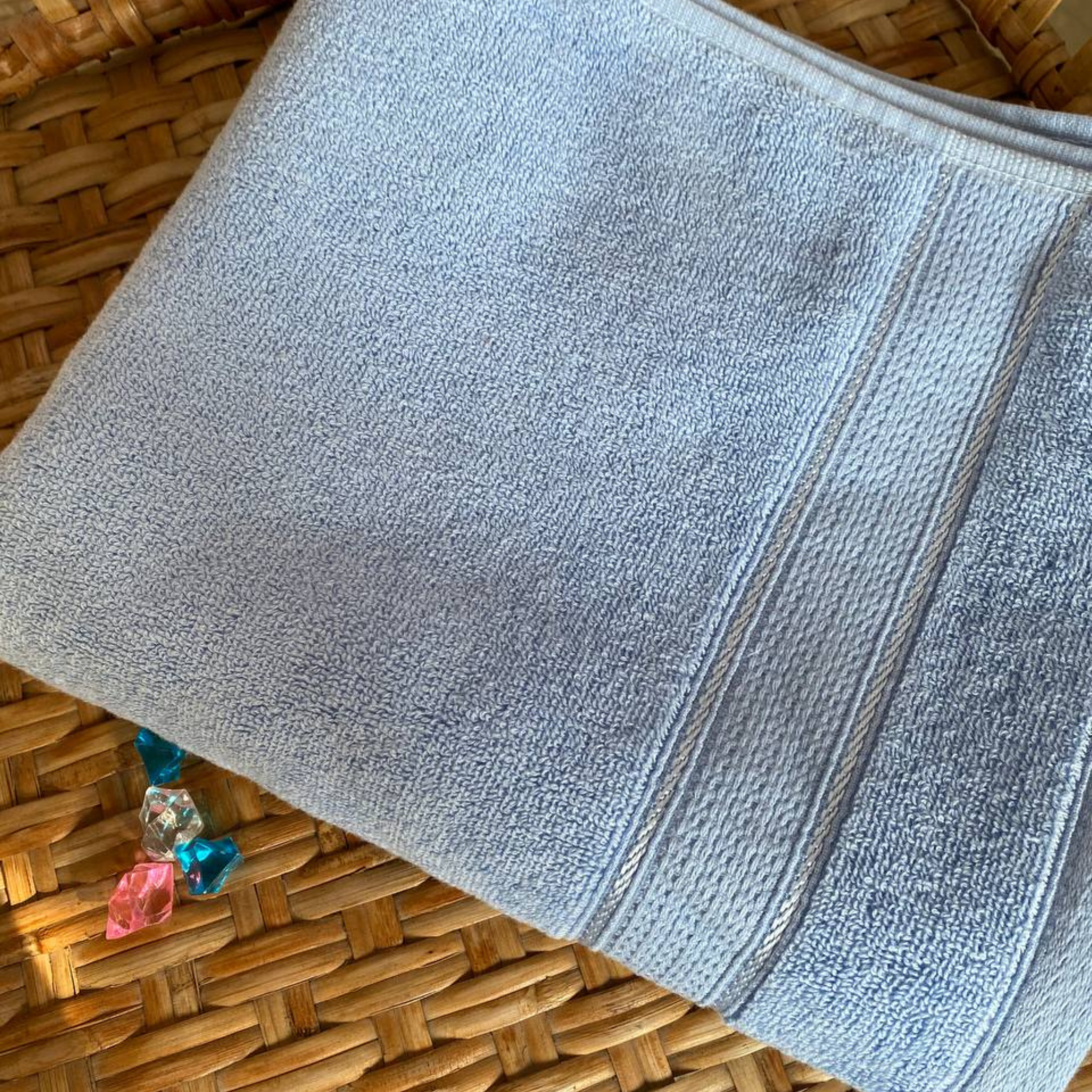 Face Towel ,50*100 ,100% Cotton ,Double Satin Dobby Border