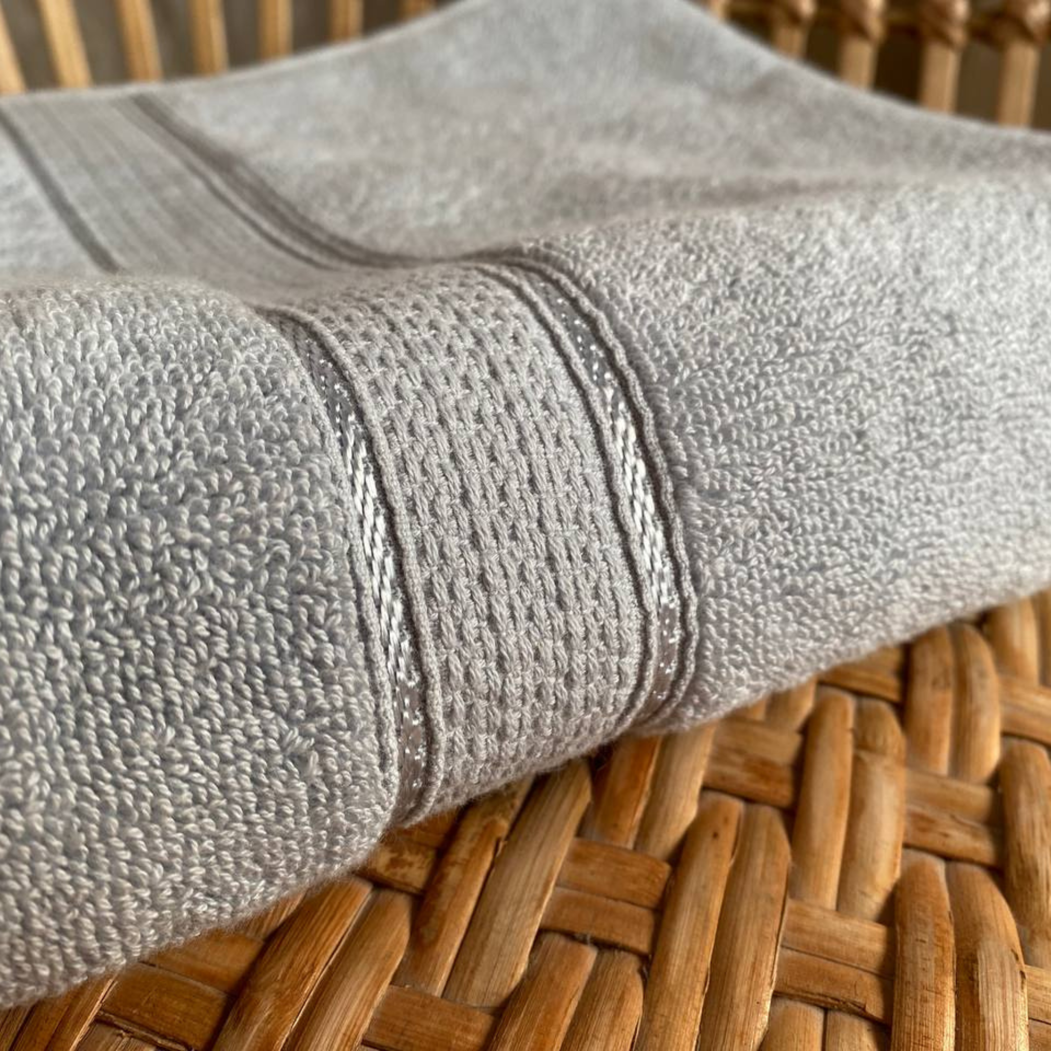 Face Towel ,50*100 ,100% Cotton ,Double Satin Dobby Border