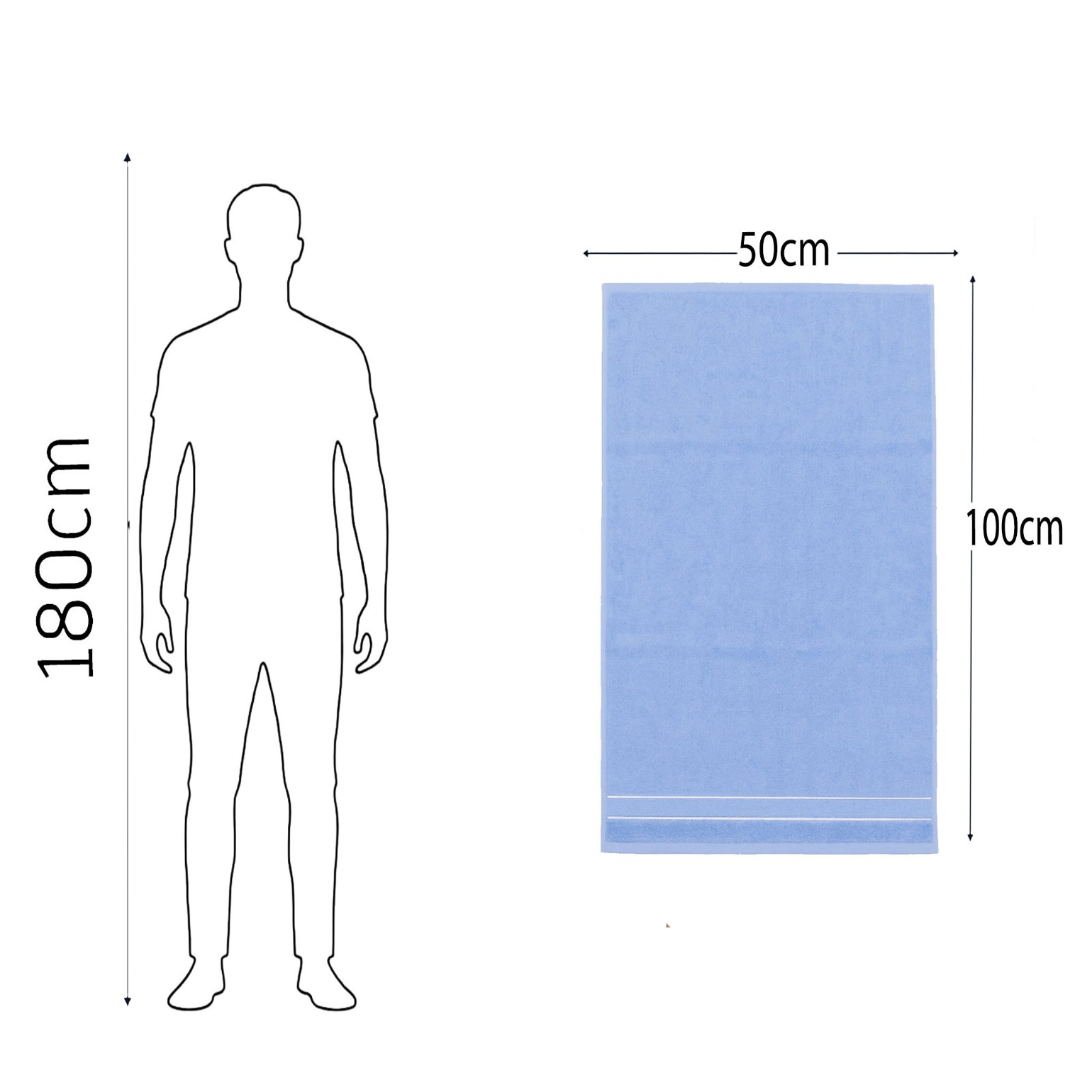 Face Towel ,50*100 ,100% Cotton ,Double Satin Dobby Border