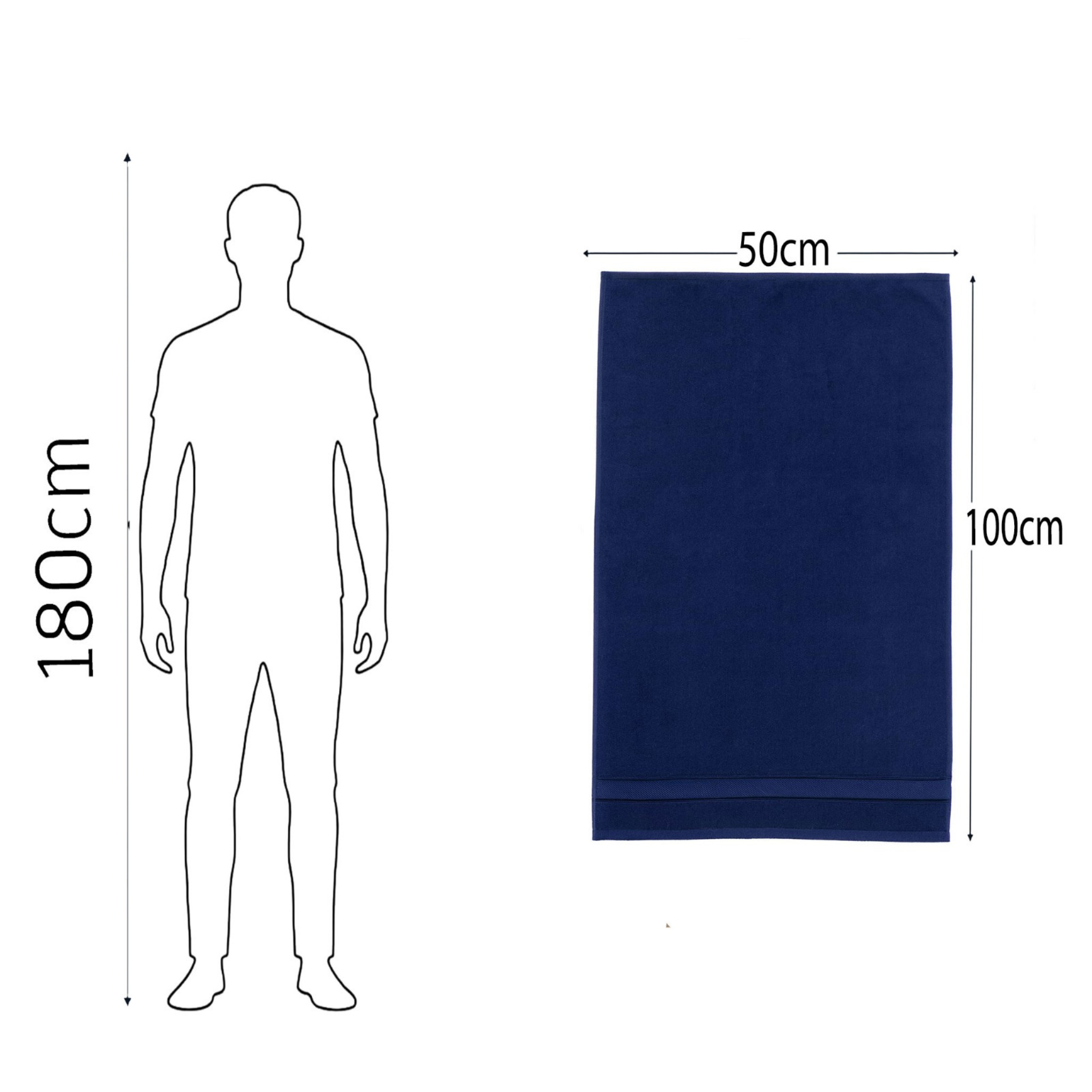 Face Towel ,50*100 ,100% Cotton ,Double Satin Dobby Border