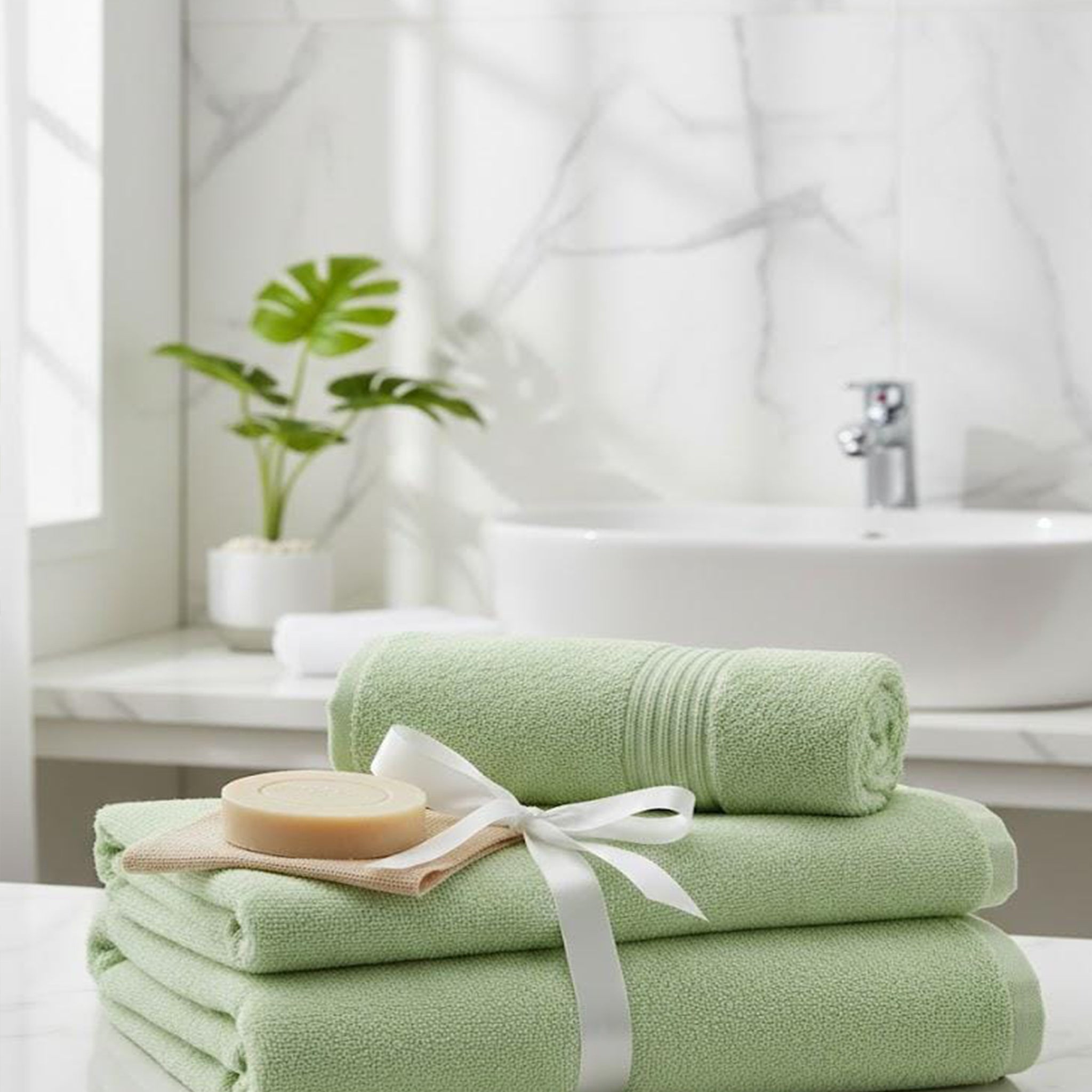Face Towel, 100% Cotton, Ribbed Cotton Towels  border