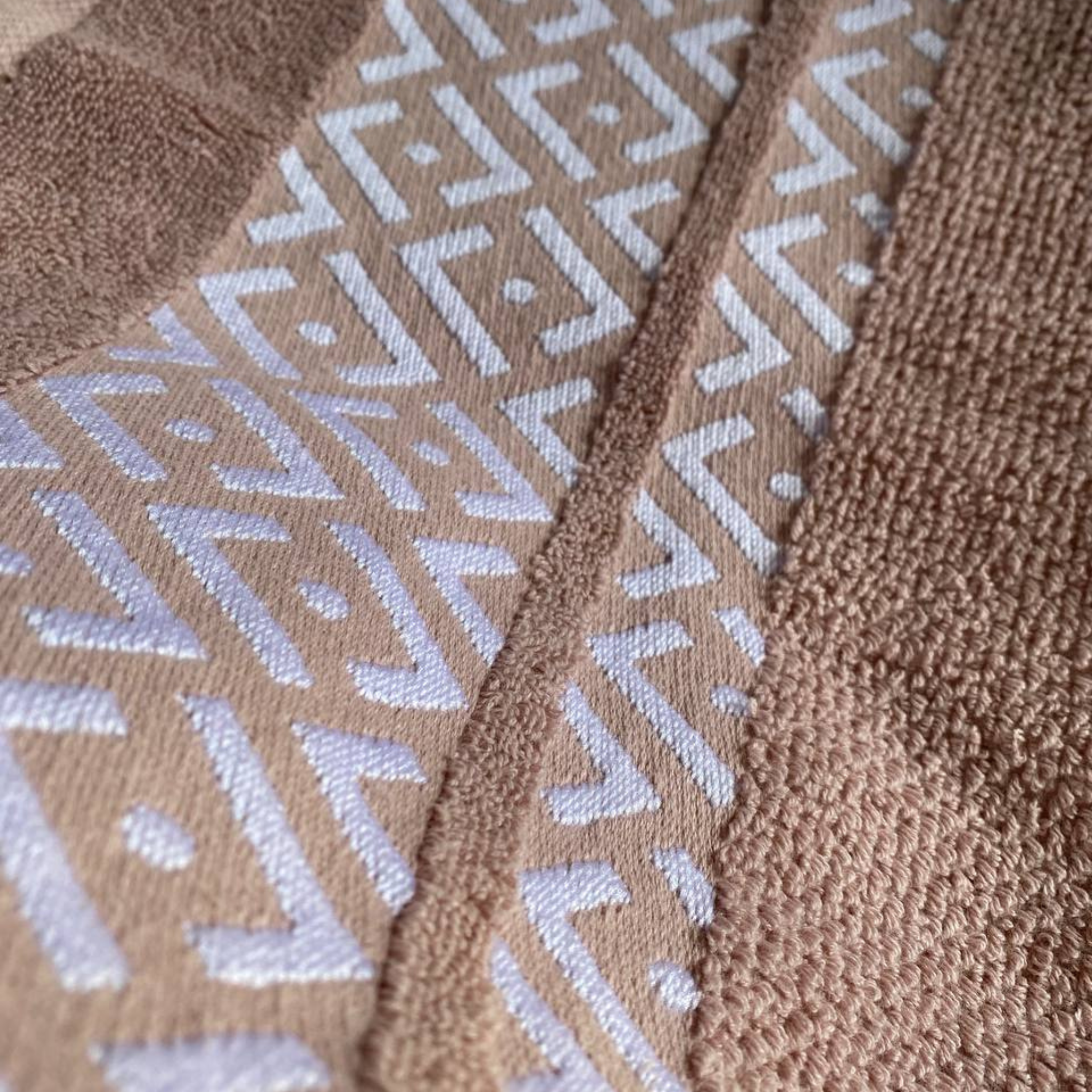 Face Towel , 50*100 ,  100% Cotton,The Geometric Diamond Border
