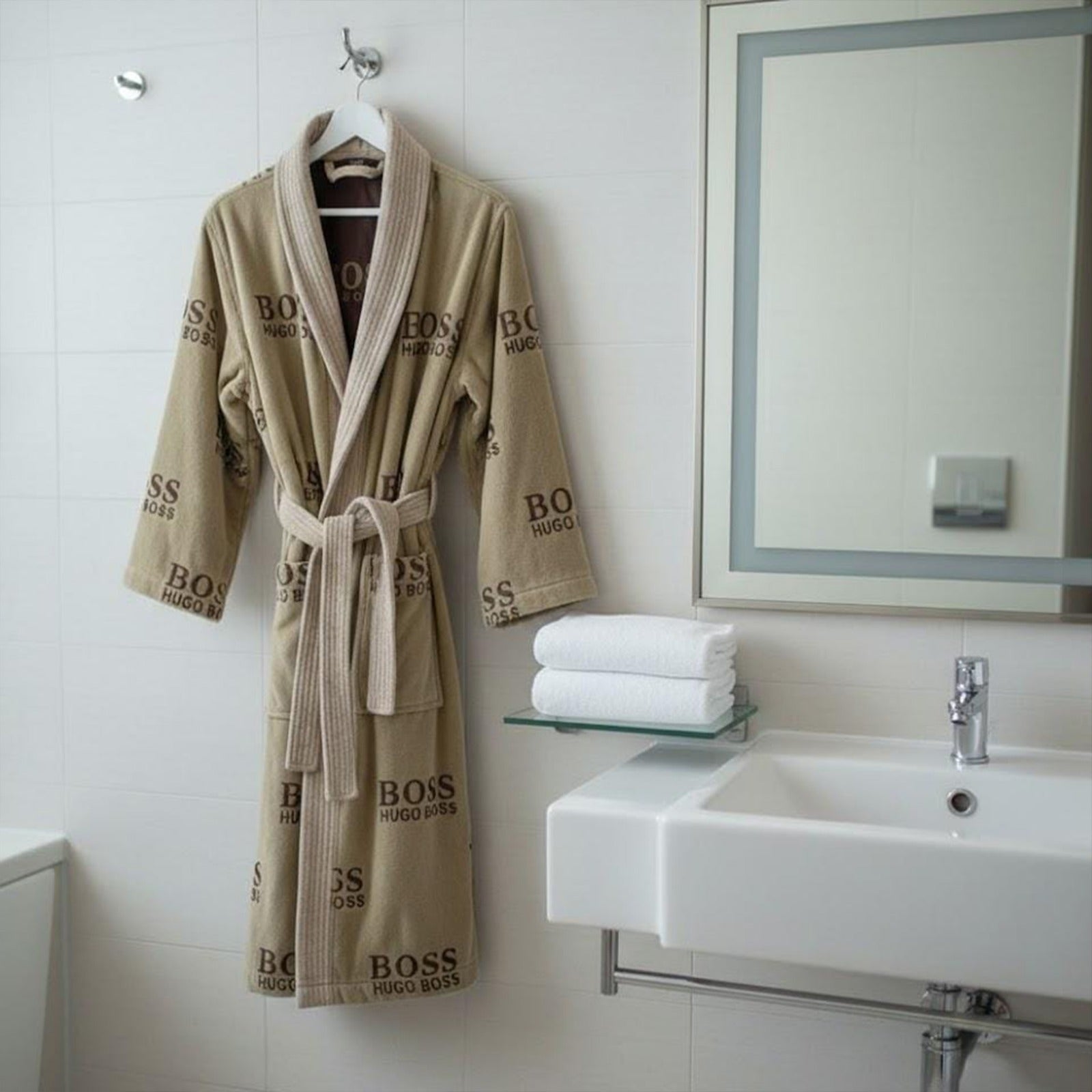 Hooded Bathrobe – Boss  Style Design,XLtoXXL