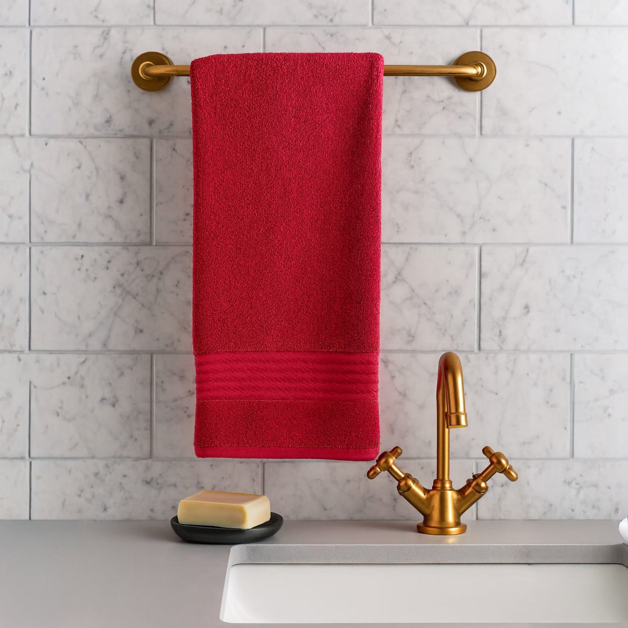 Face Towel, 100% Cotton, Ribbed Cotton Towels  border