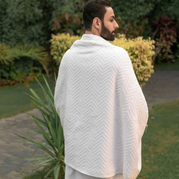 Ihram Set for Hajj & Umrah ,premium 100% Cotton,– 100×200 cm, Scotch,  Adjustable Belt, Snap Buttons & Inner Pocket