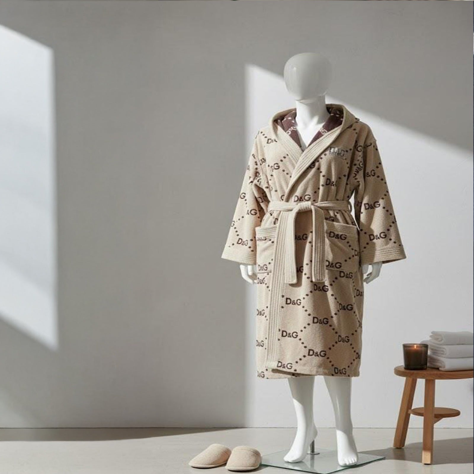 Hooded Bath Robe – D&G Style Design,XL to XXL
