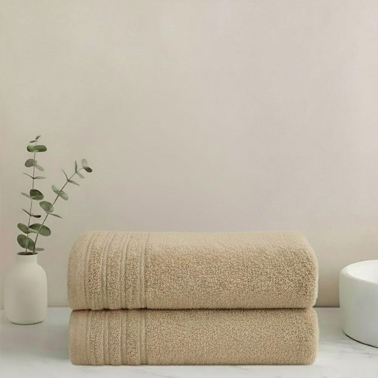 Face Towel ,Plain ,50*100 ,100% Cotton  (Chenille Border)