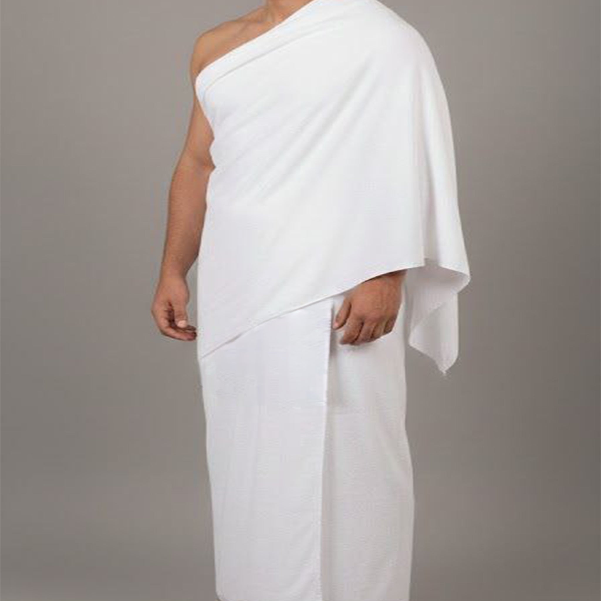 Ihram Set for Hajj & Umrah ,premium 100% Cotton,– 100×220 cm , Adjustable Belt, Snap Buttons & Inner Pocket, for larger body types.