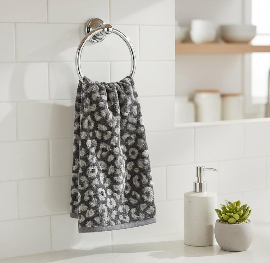 Kitchen Towel,terry ,50×50 cm ,100% Cotton , plain , leopard print