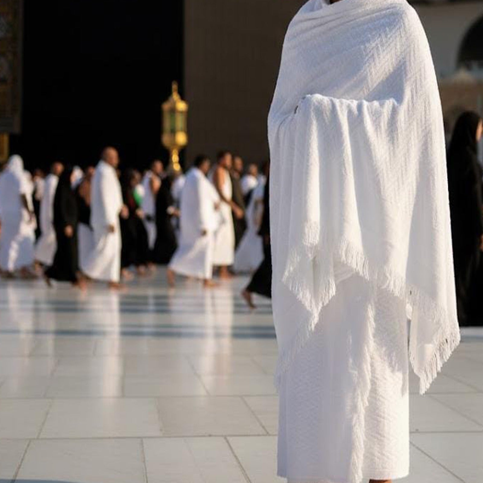 Ihram Set for Hajj & Umrah ,premium 100% Cotton,– 100×200 cm, Scotch,  Adjustable Belt, Snap Buttons & Inner Pocket