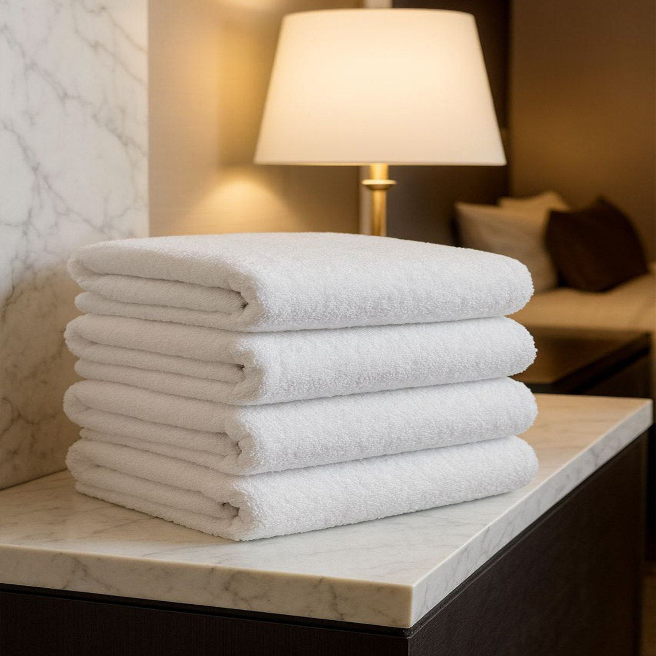 White Hotel Bath Towel – 100×150 cm