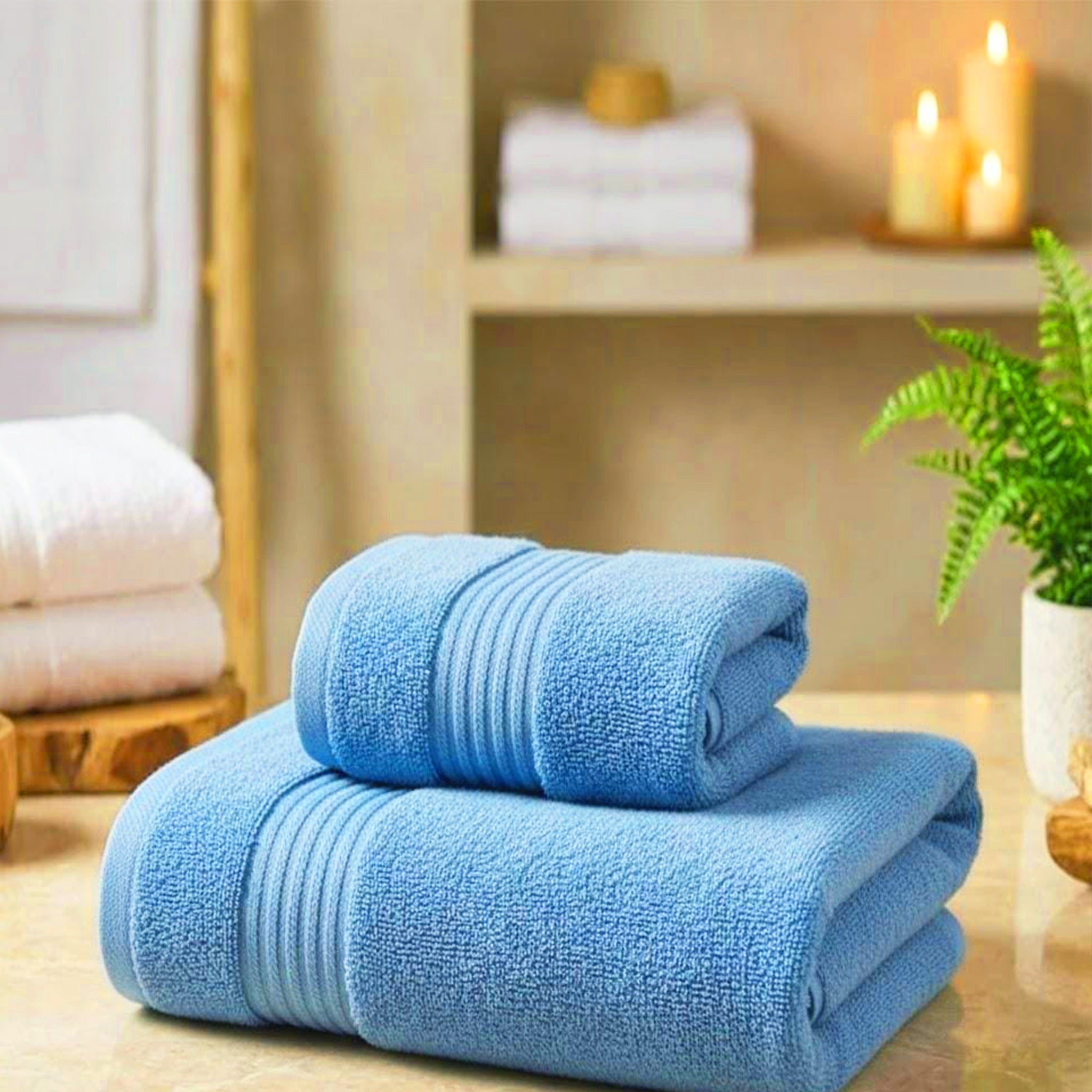 Face Towel, 100% Cotton, Ribbed Cotton Towels  border