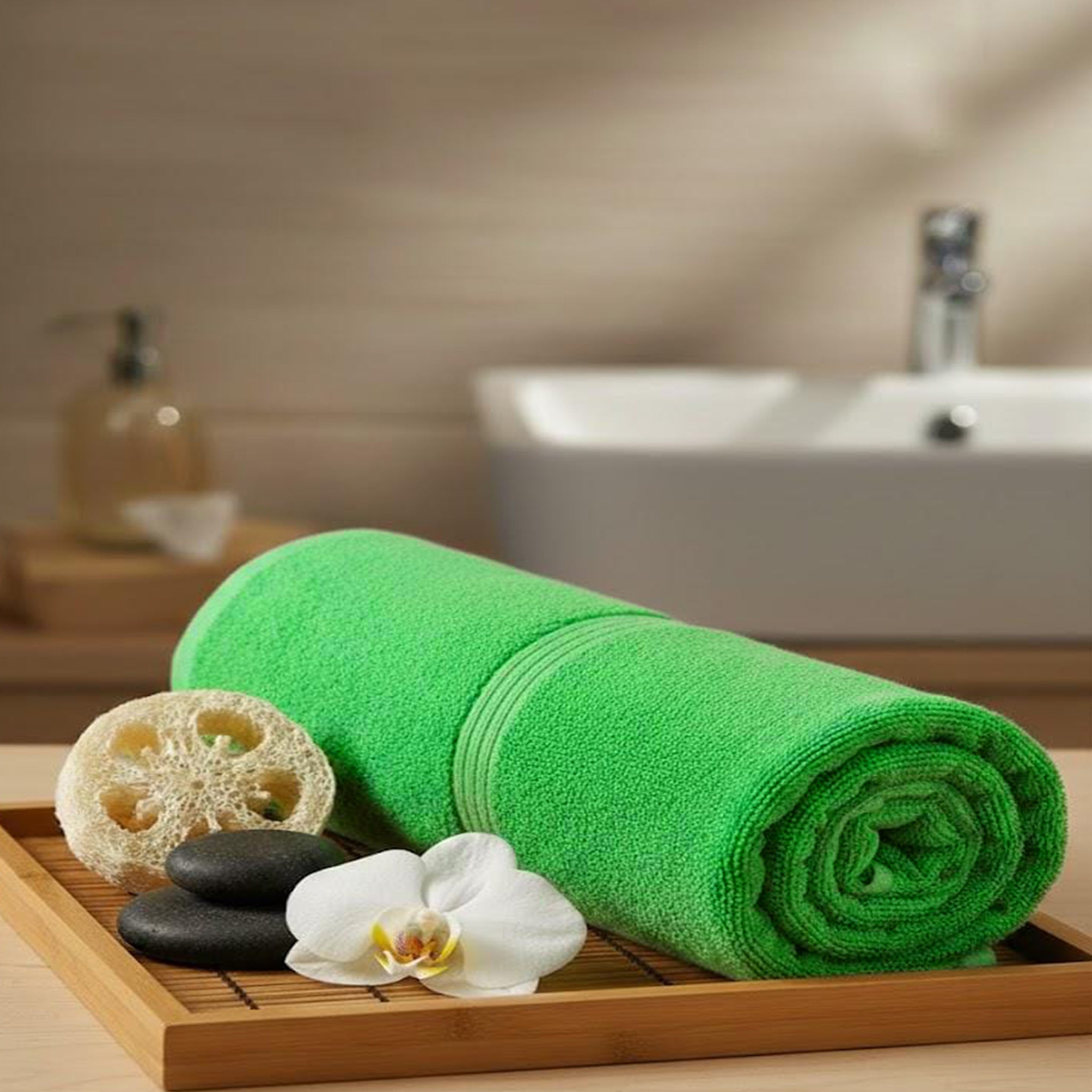 Face Towel, 100% Cotton, Ribbed Cotton Towels  border