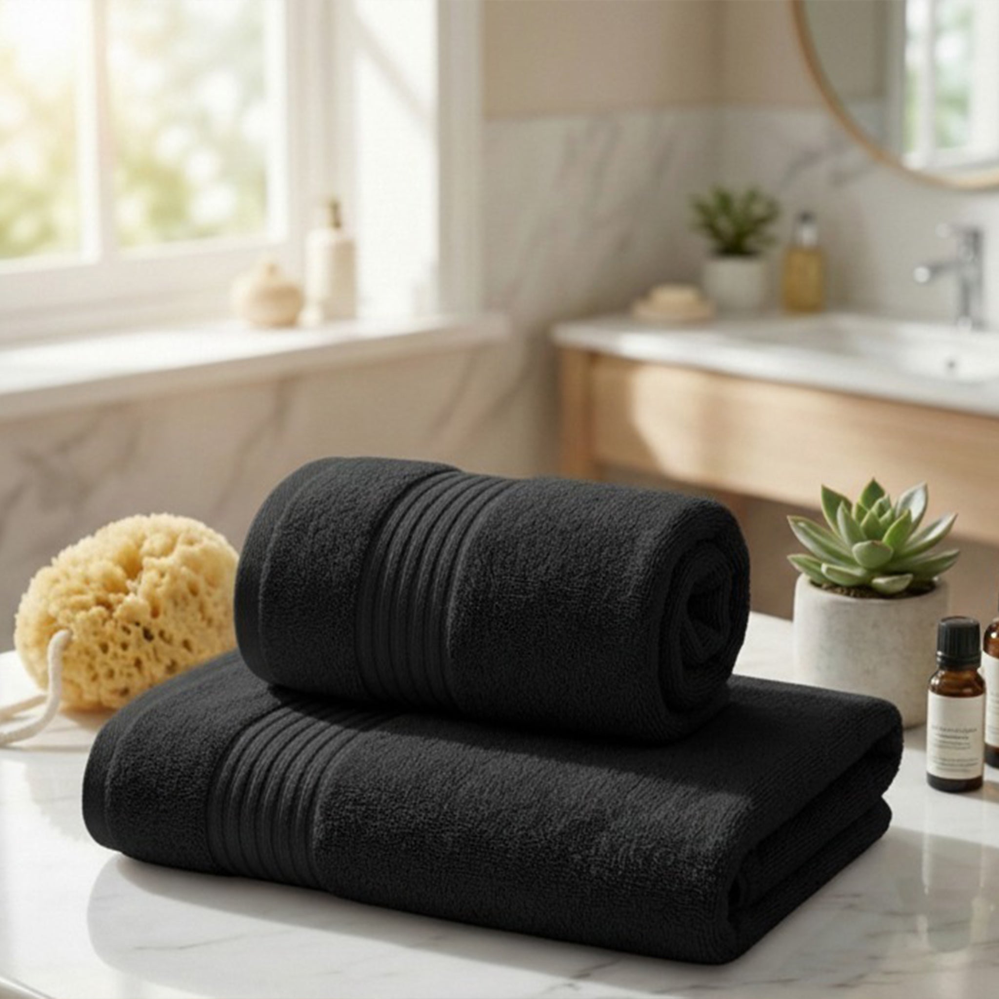 Face Towel, 100% Cotton, Ribbed Cotton Towels  border