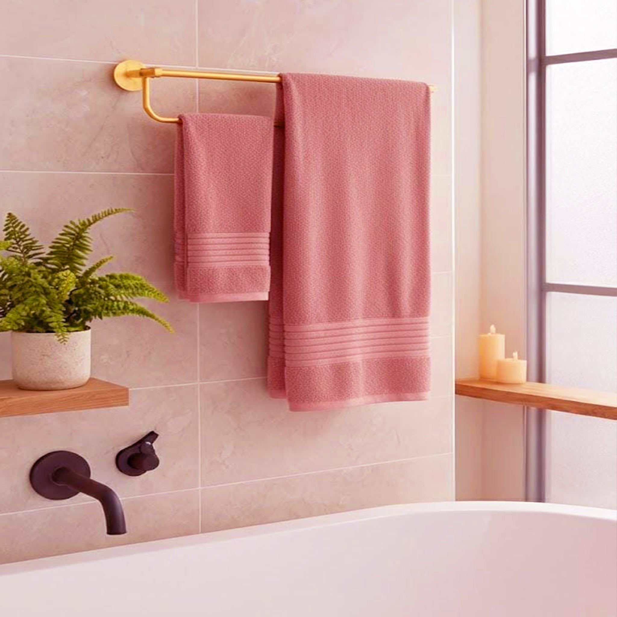 Face Towel, 100% Cotton, Ribbed Cotton Towels  border