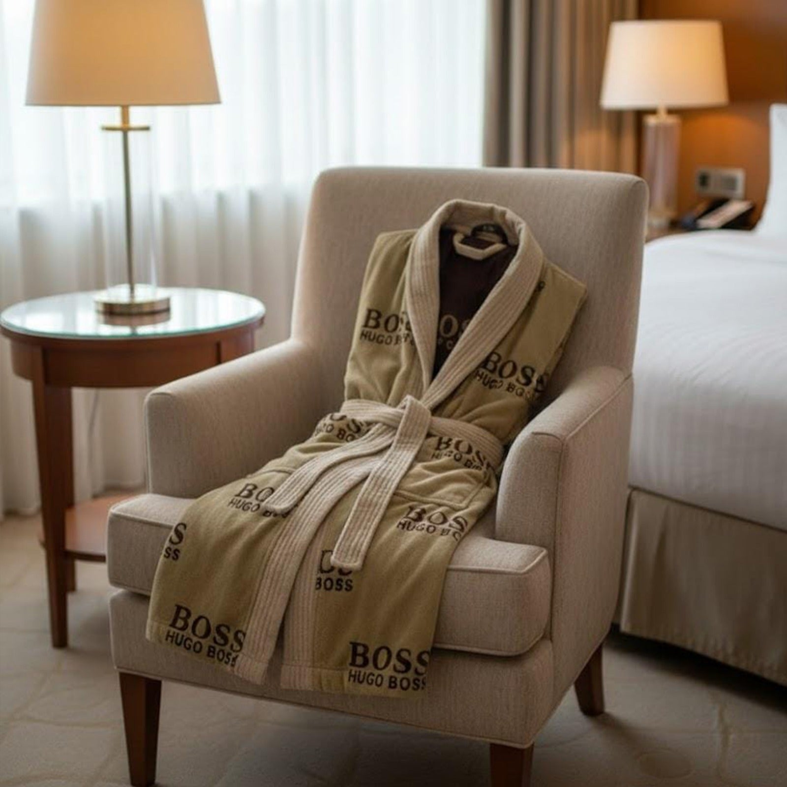 Hooded Bathrobe – Boss  Style Design,XLtoXXL