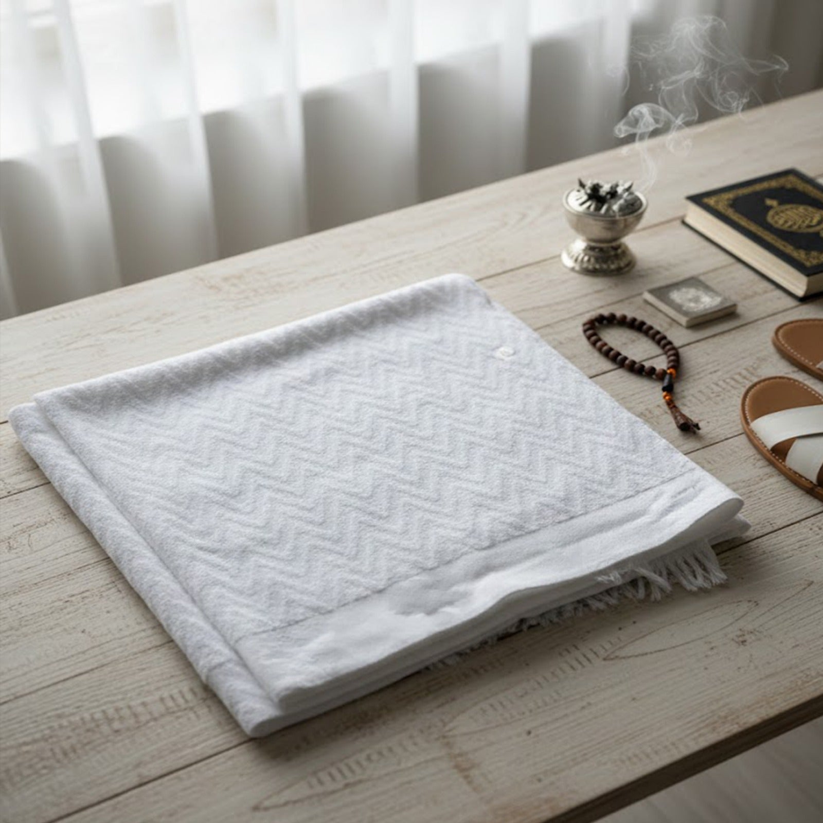Ihram Set for Hajj & Umrah ,premium 100% Cotton, –  Scotch,  Adjustable Belt, Snap Buttons & Inner Pocket, for children