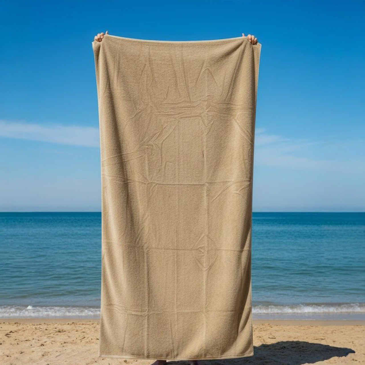 Beach Towel, 100% Cotton ,size 100*200  cm, Terry , Pure Sand Luxury Oversized Design