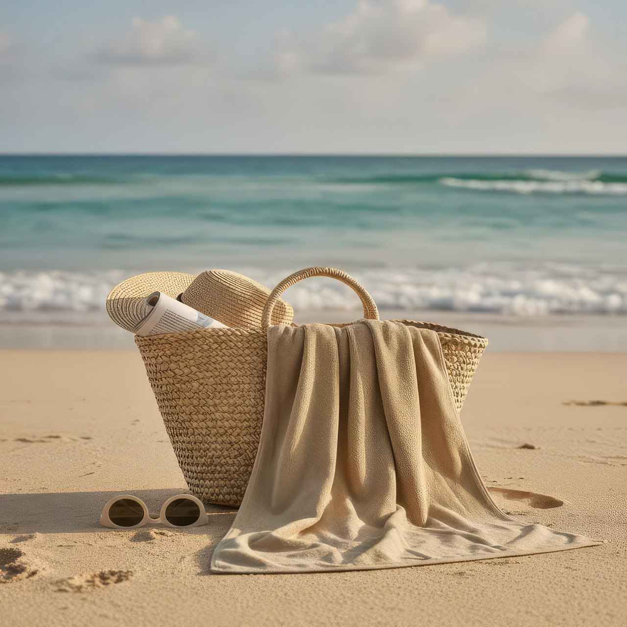 Beach Towel, 100% Cotton ,size 100*200  cm, Terry , Pure Sand Luxury Oversized Design