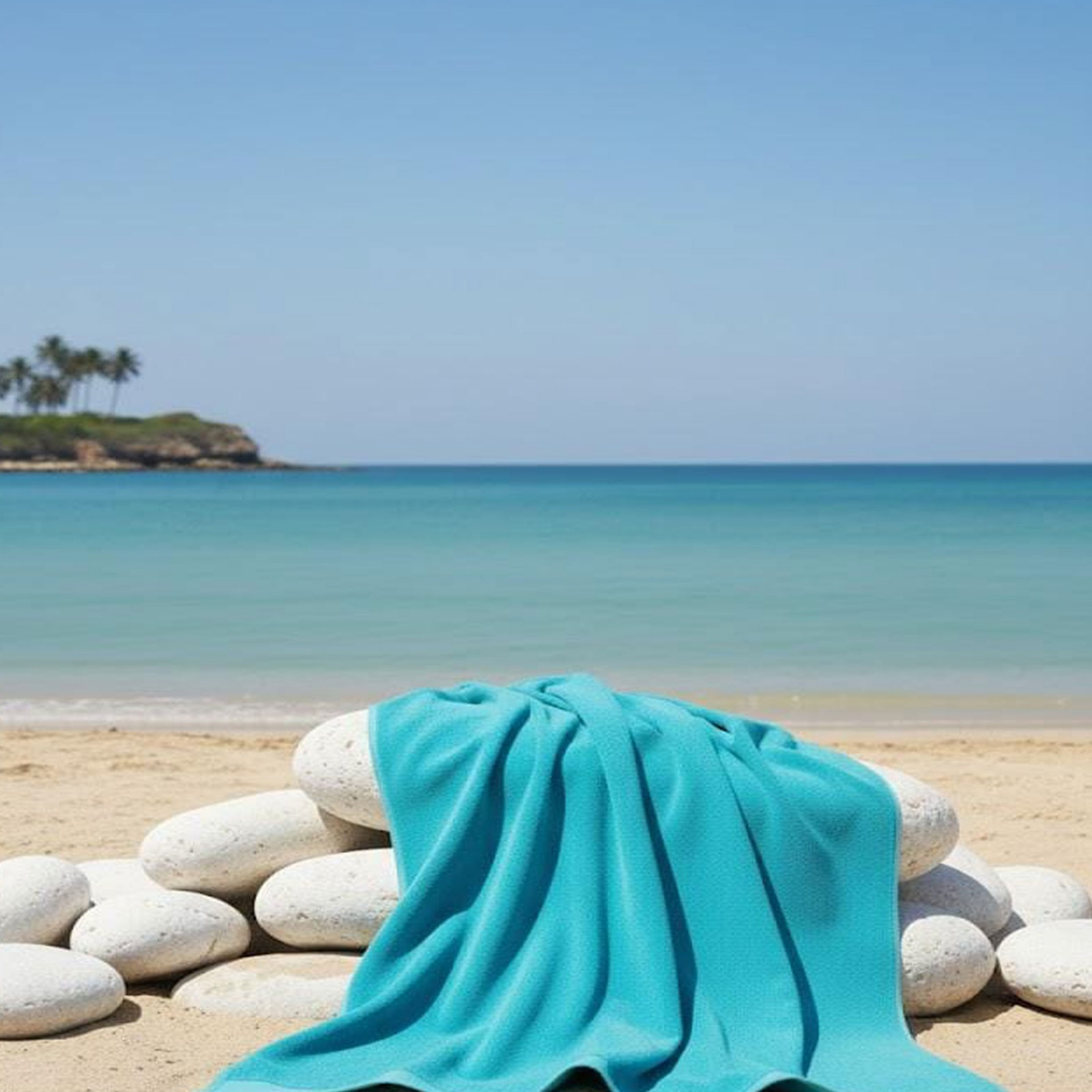Beach Towel, 100% cotton ,Turqoise  , size 160*86