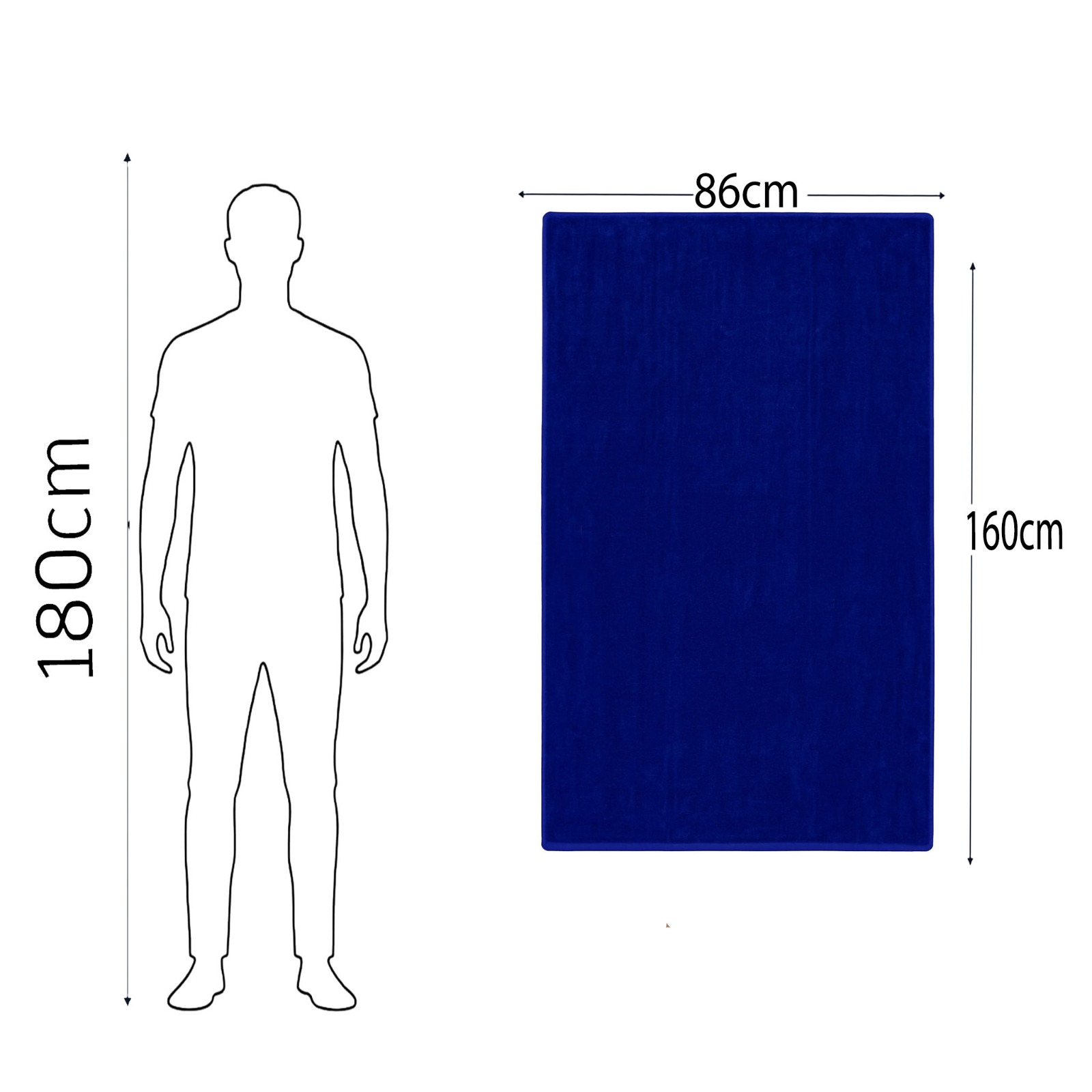 Beach Towel, 100% Cotton ,Navy , size 160*86