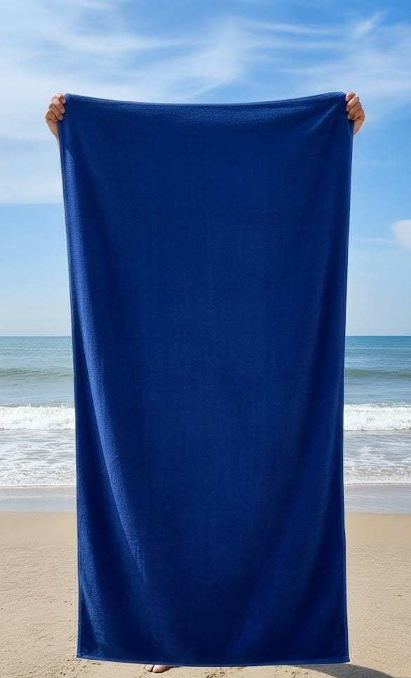 Beach Towel, 100% Cotton ,Navy , size 160*86