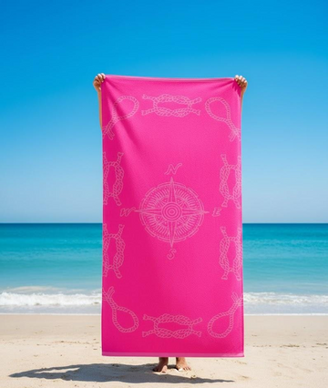 beach towel, 100% cotton ,pink, size 86*160