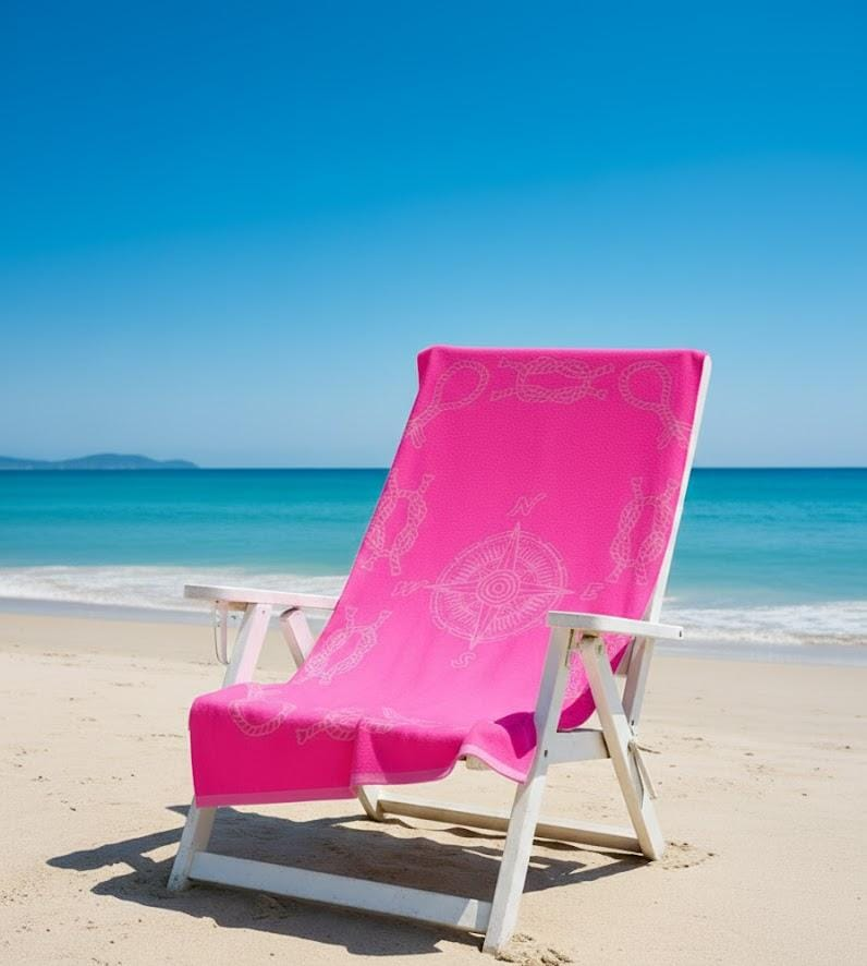 beach towel, 100% cotton ,pink, size 86*160