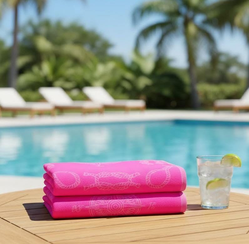beach towel, 100% cotton ,pink, size 86*160