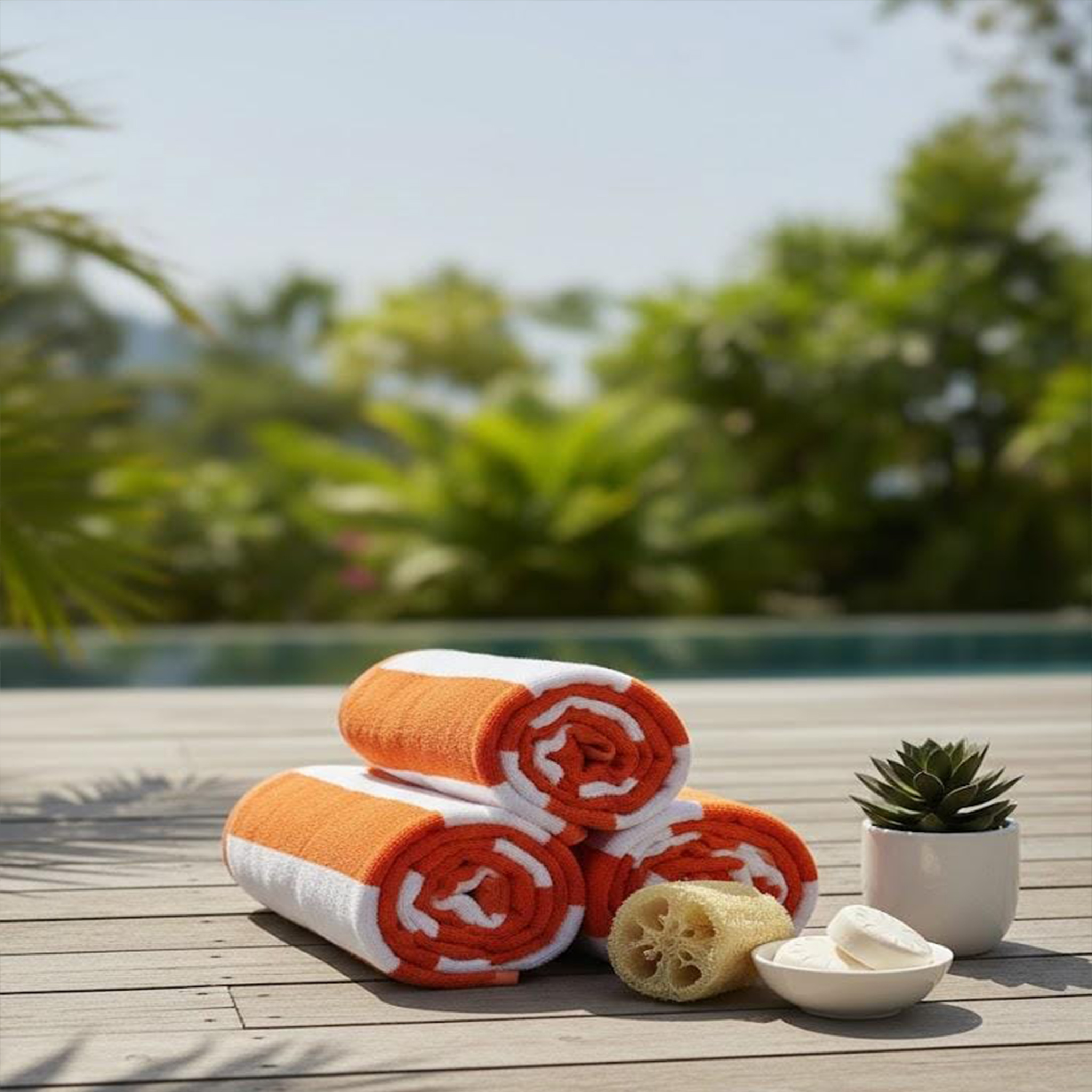 Beach Towel, 100% cotton ,size  70*140 cm ,Classic Vertical terry Cabana Stripe  Design