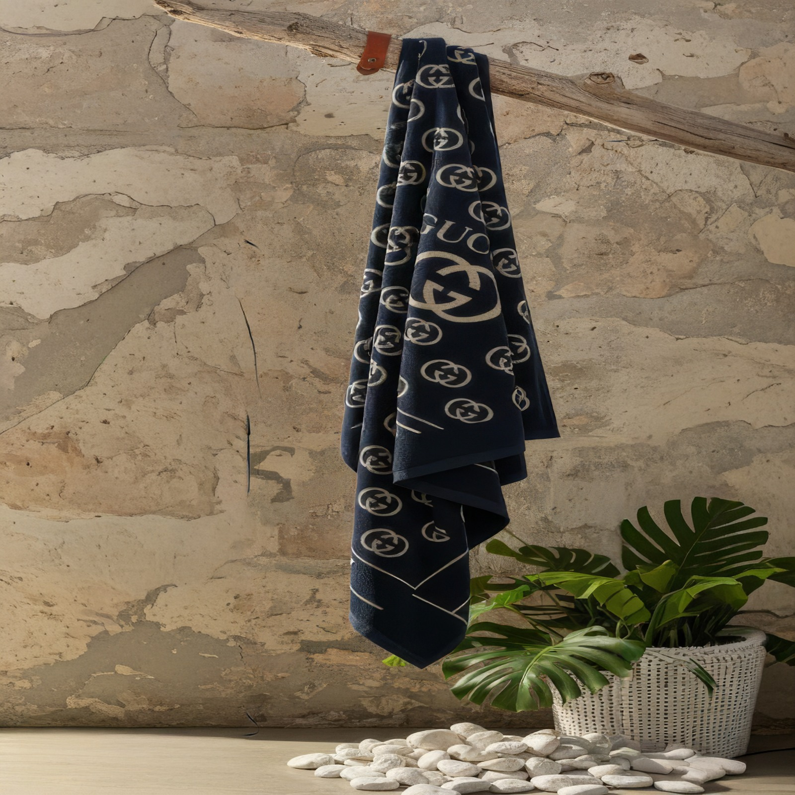 Beach Towel, 100% cotton ,size 86*150 cm , Gucci Luxury Design