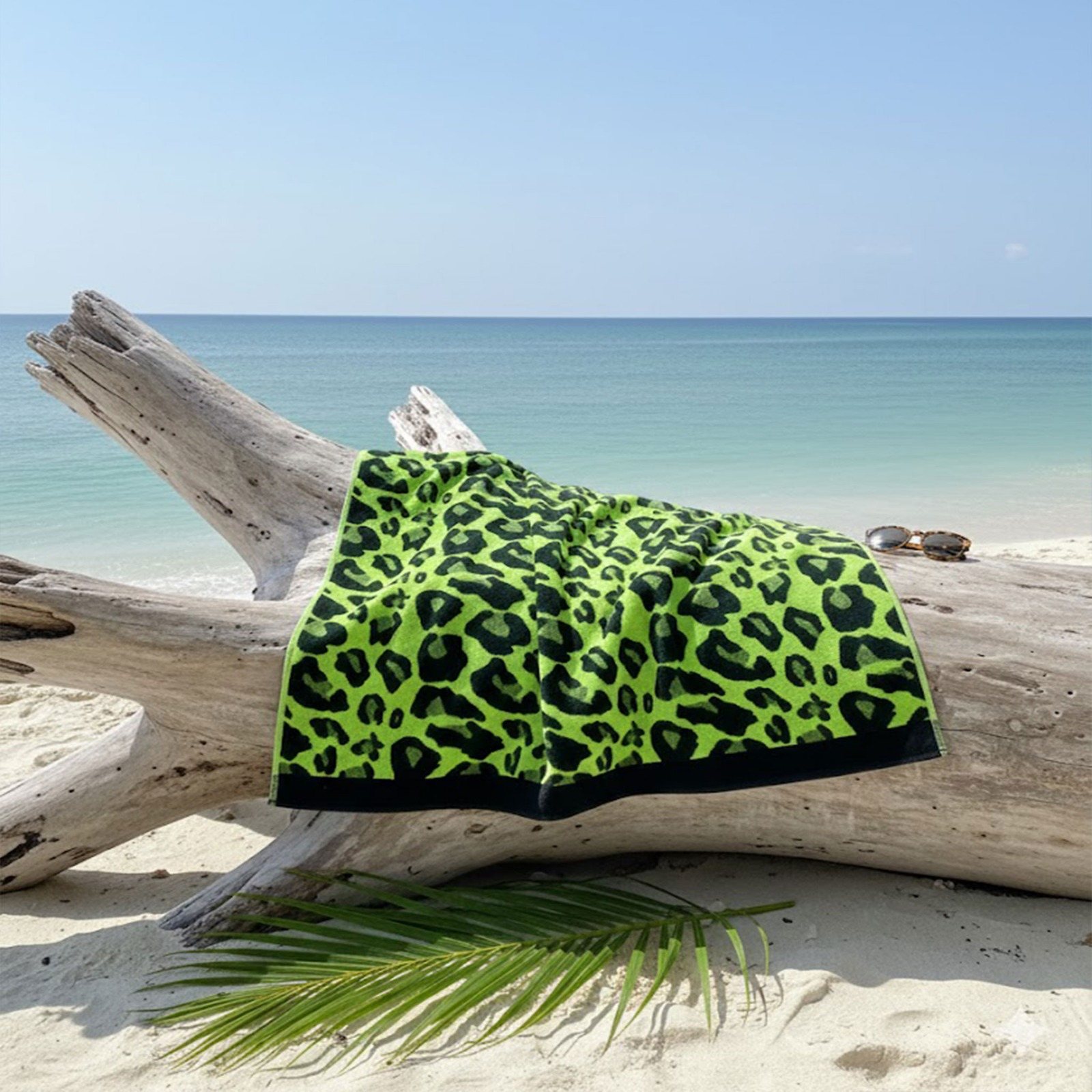 Beach Towel, 100% Cotton , Green, size 160*86