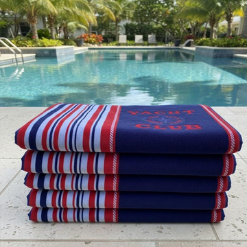 Beach Towel, 100% Cotton ,size 160*86,New York Yacht Club Design