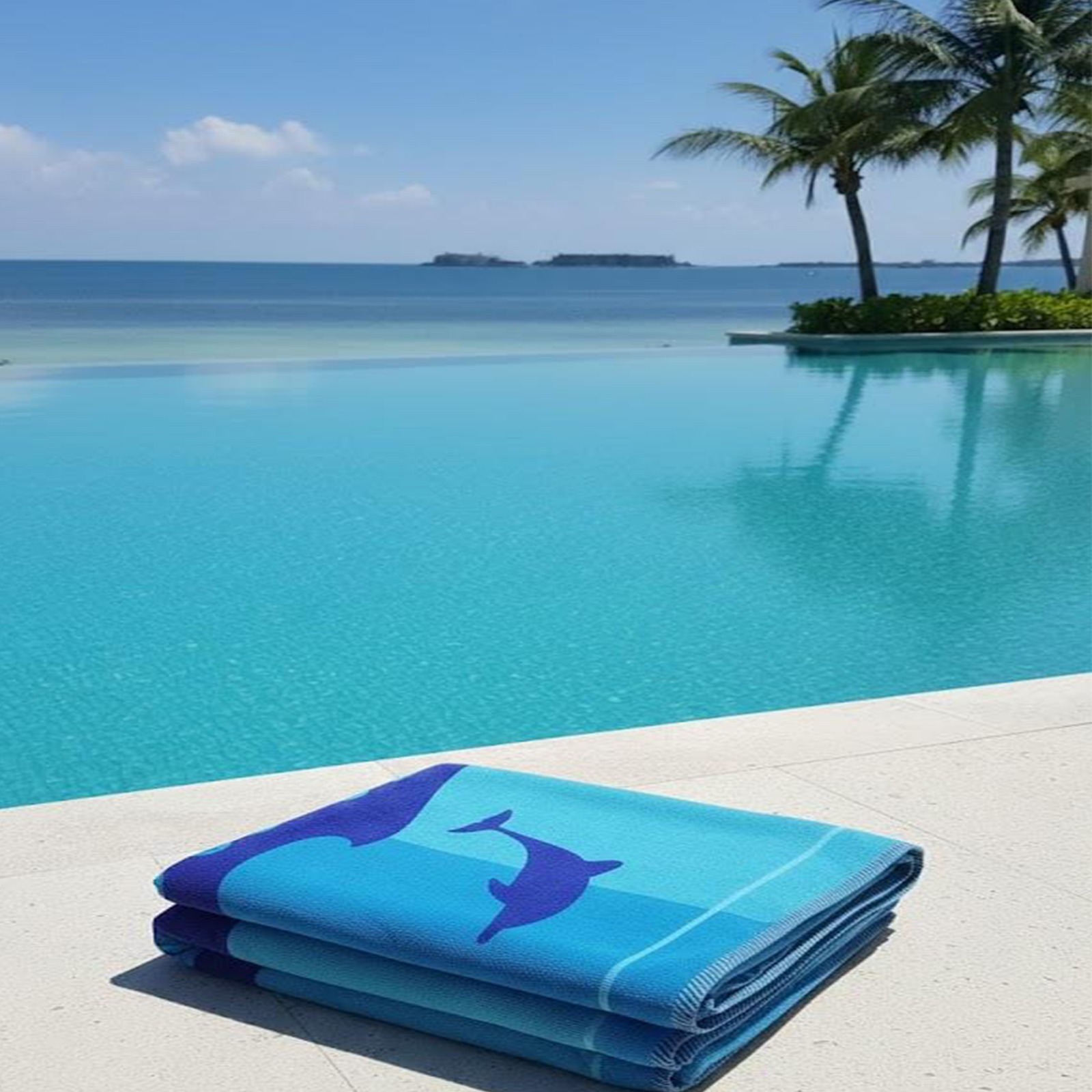 Beach Towel, 100% Cotton ,size 160*86 ,Ocean Whale Design