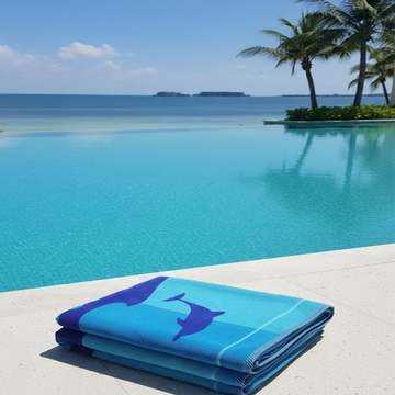 Beach Towel, 100% Cotton ,size 160*86 ,Ocean Whale Design