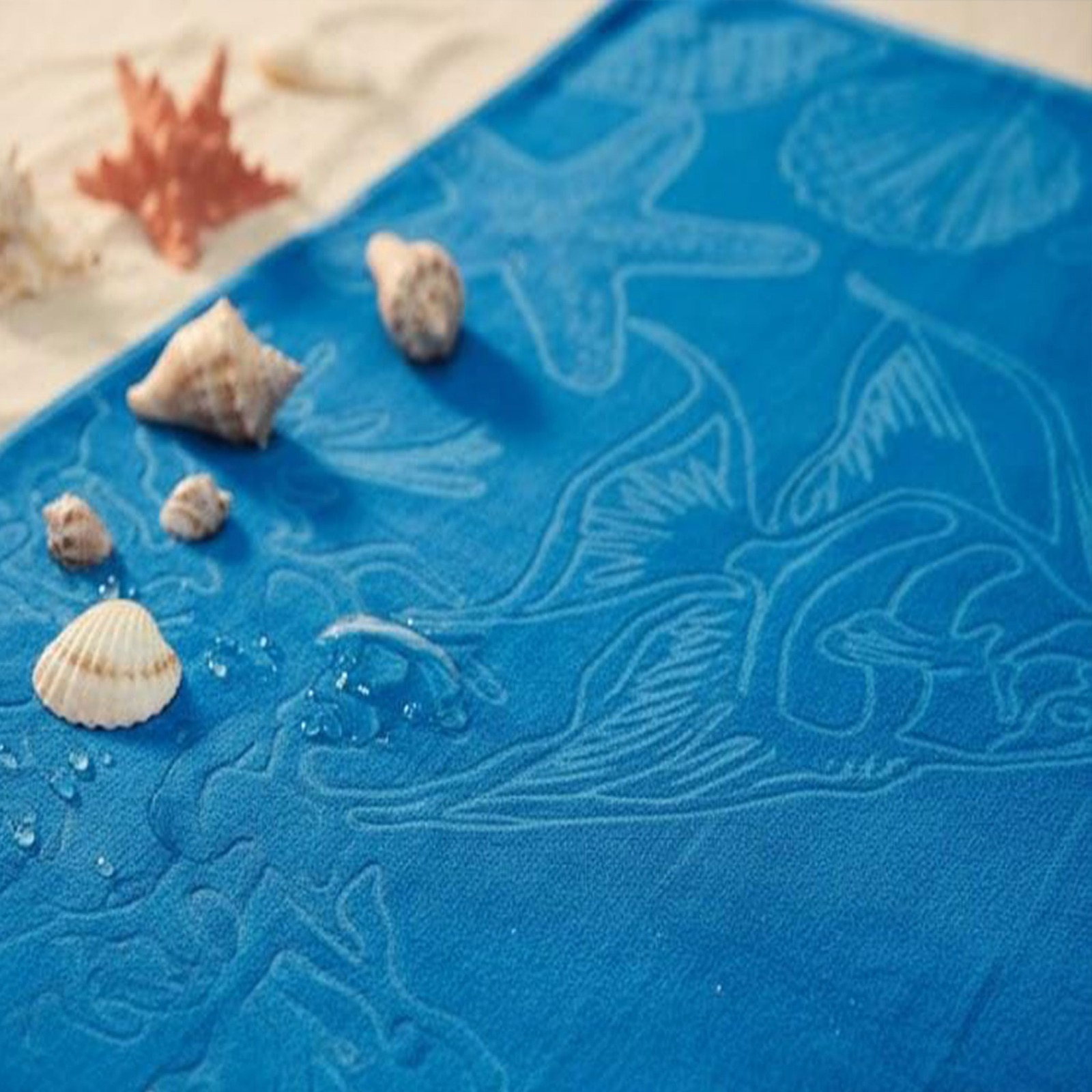 Beach Towel, 100% cotton ,turquoise , size 90*160