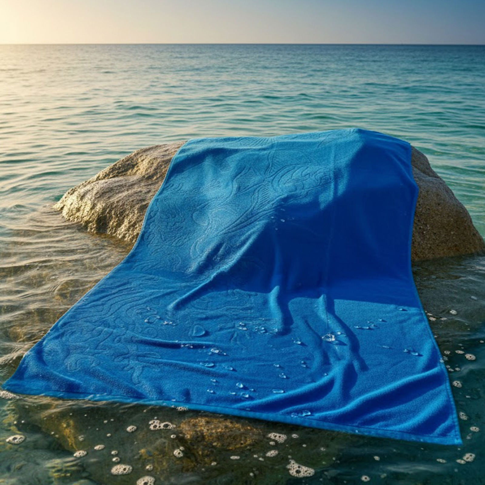 Beach Towel, 100% cotton ,turquoise , size 90*160