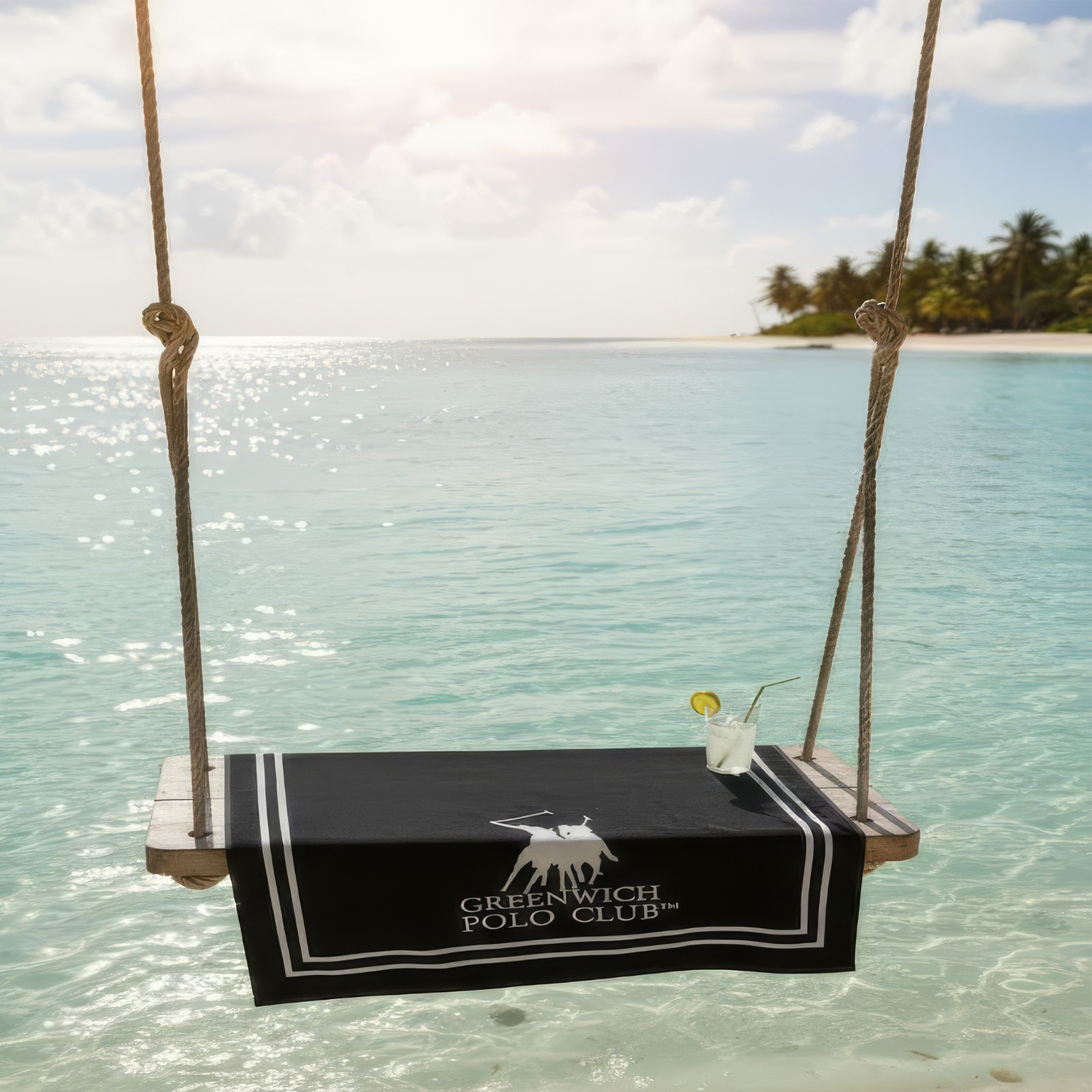 Beach Towel, 100% Cotton ,size 90*170 cm , Greenwich Polo Club Essential Design