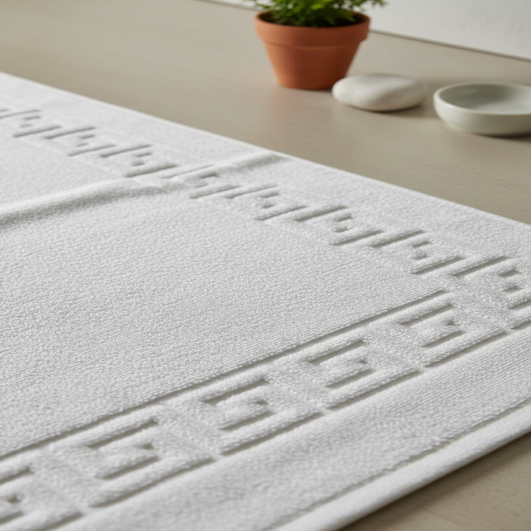 Bathmat with Greek Border  , 50*70 cm ,100% cotton