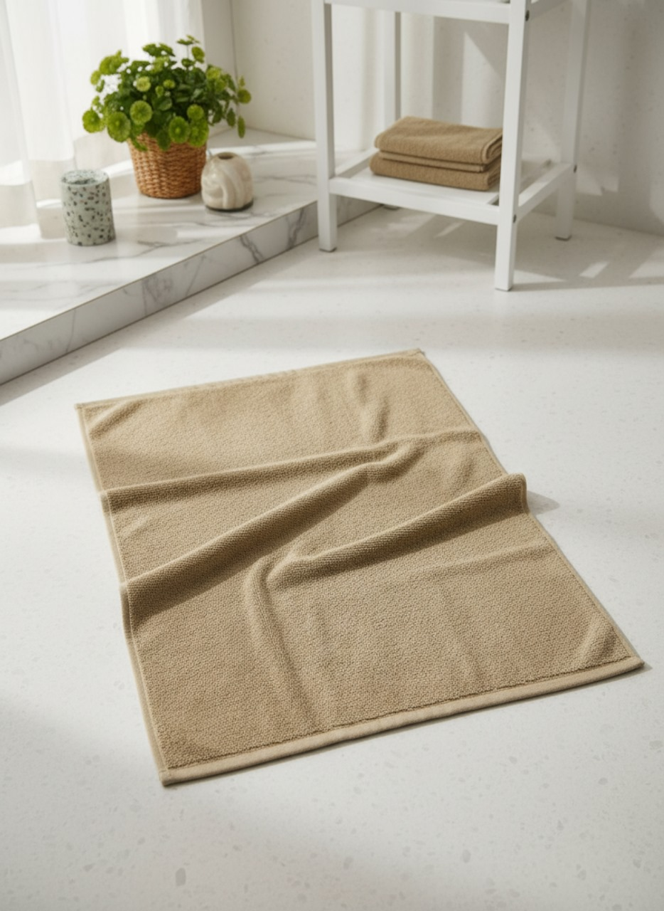 Bathmat ,Plain, Beige , 50*70 cm ,100% cotton