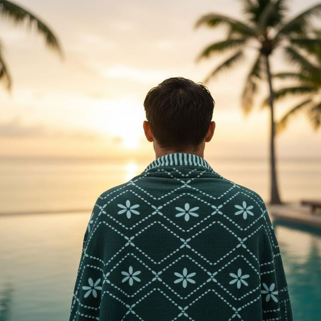 Bath Towel ,86*150, Dark Green ,100% cotton, velour