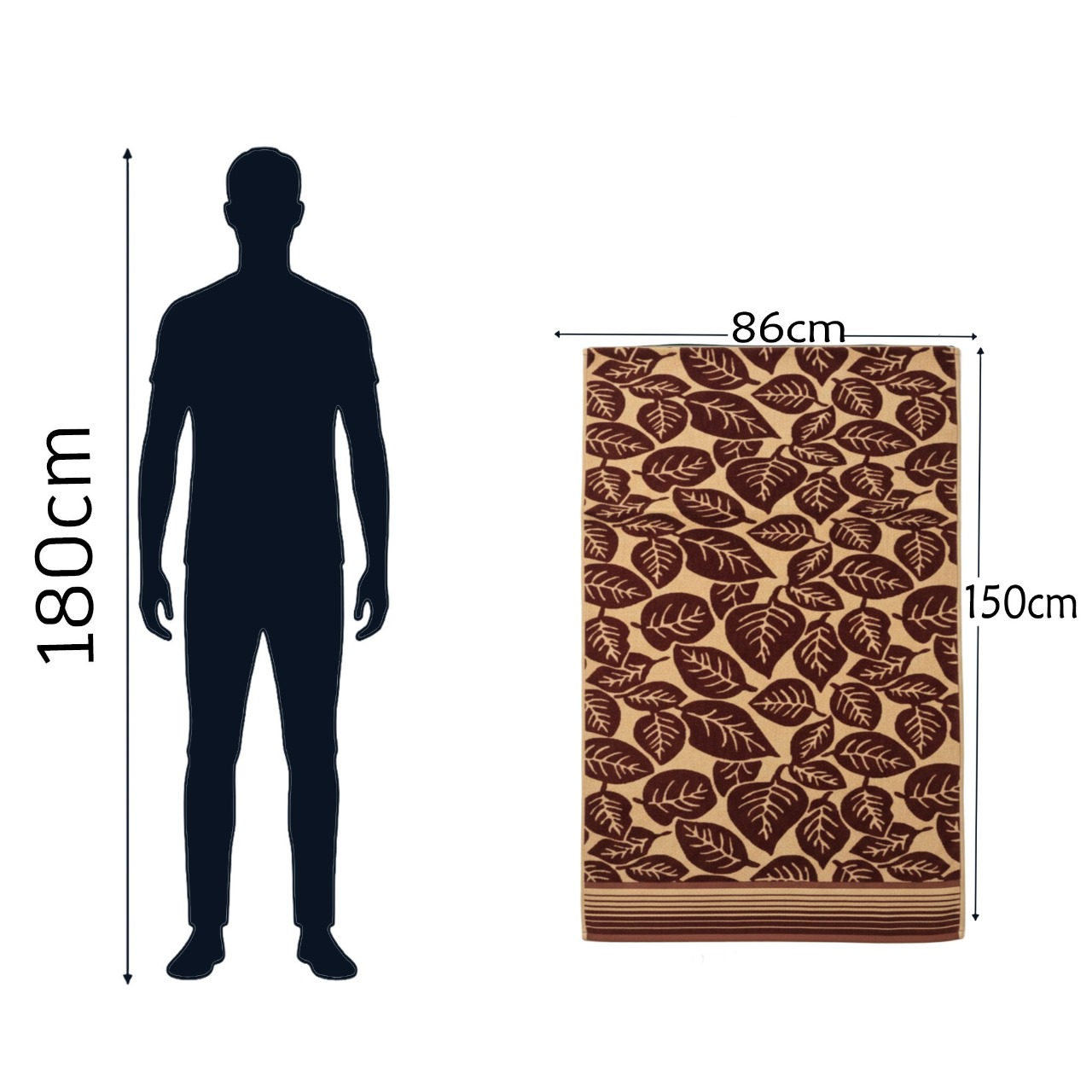 bath towel ,brown ,100% cotton, velour