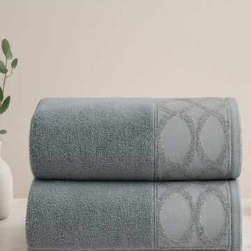 Bath Towel, 90*155 ,Velour, 100% Cotton, Grey.