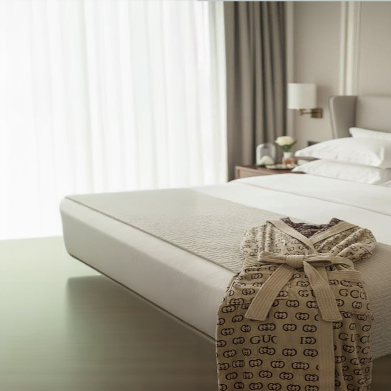 Hooded Bathrobe – Gucci Style Design,XLtoXXL