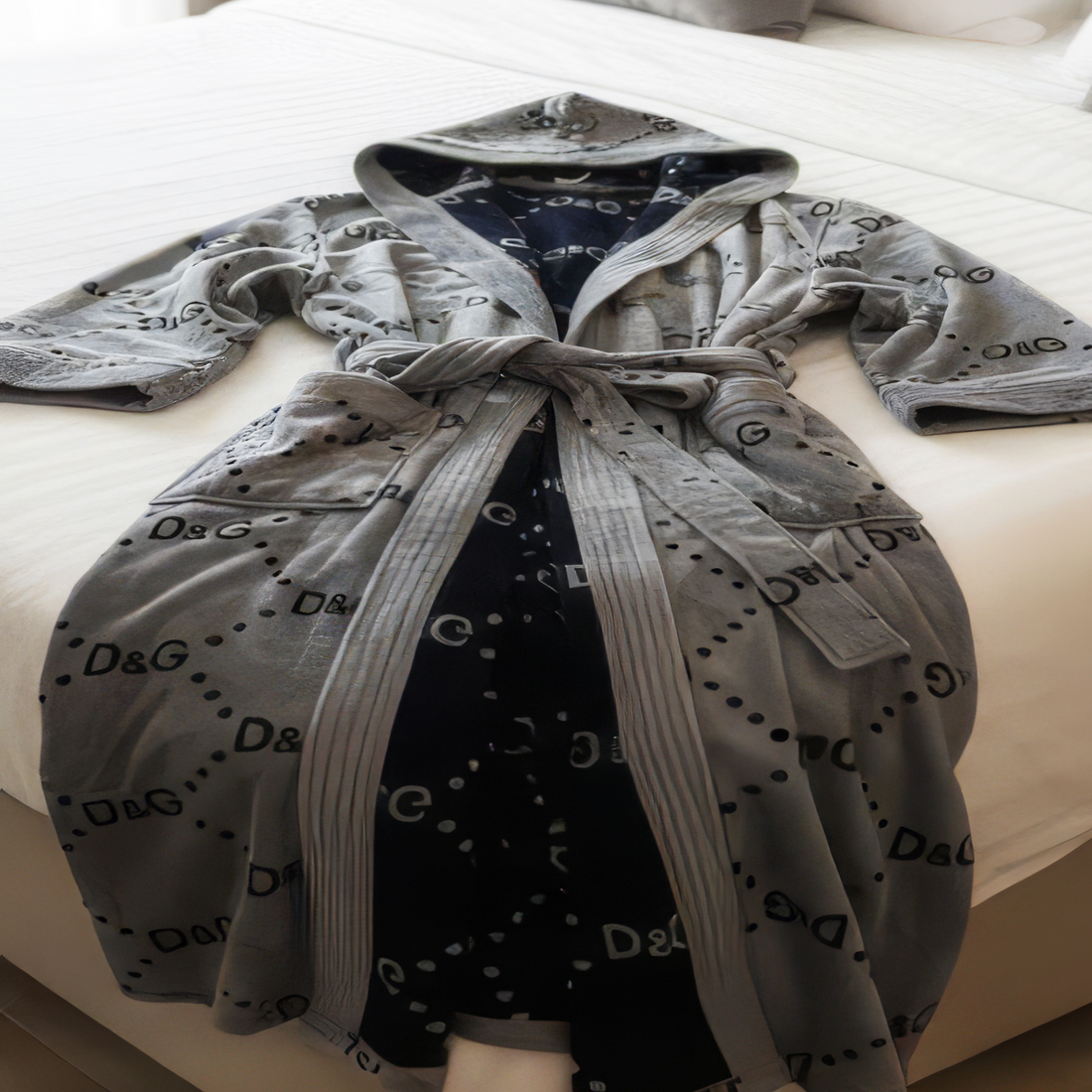 Hooded Bathrobe – D&G Style Design,XLtoXXL