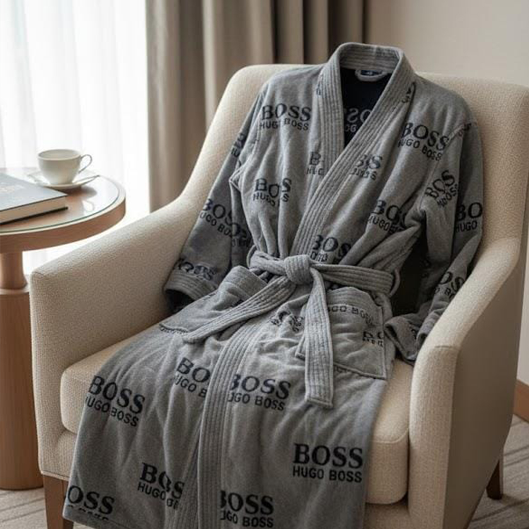 Hooded Bathrobe – Boss  Style Design,XLtoXXL