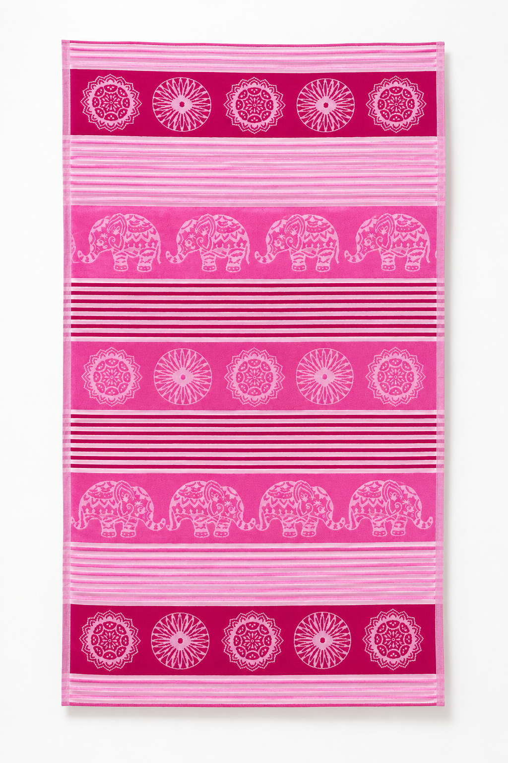 Pareomix Beach towel , 86 x 170 , 100% cotton ,Highly absorbent , Mandala Elephant design