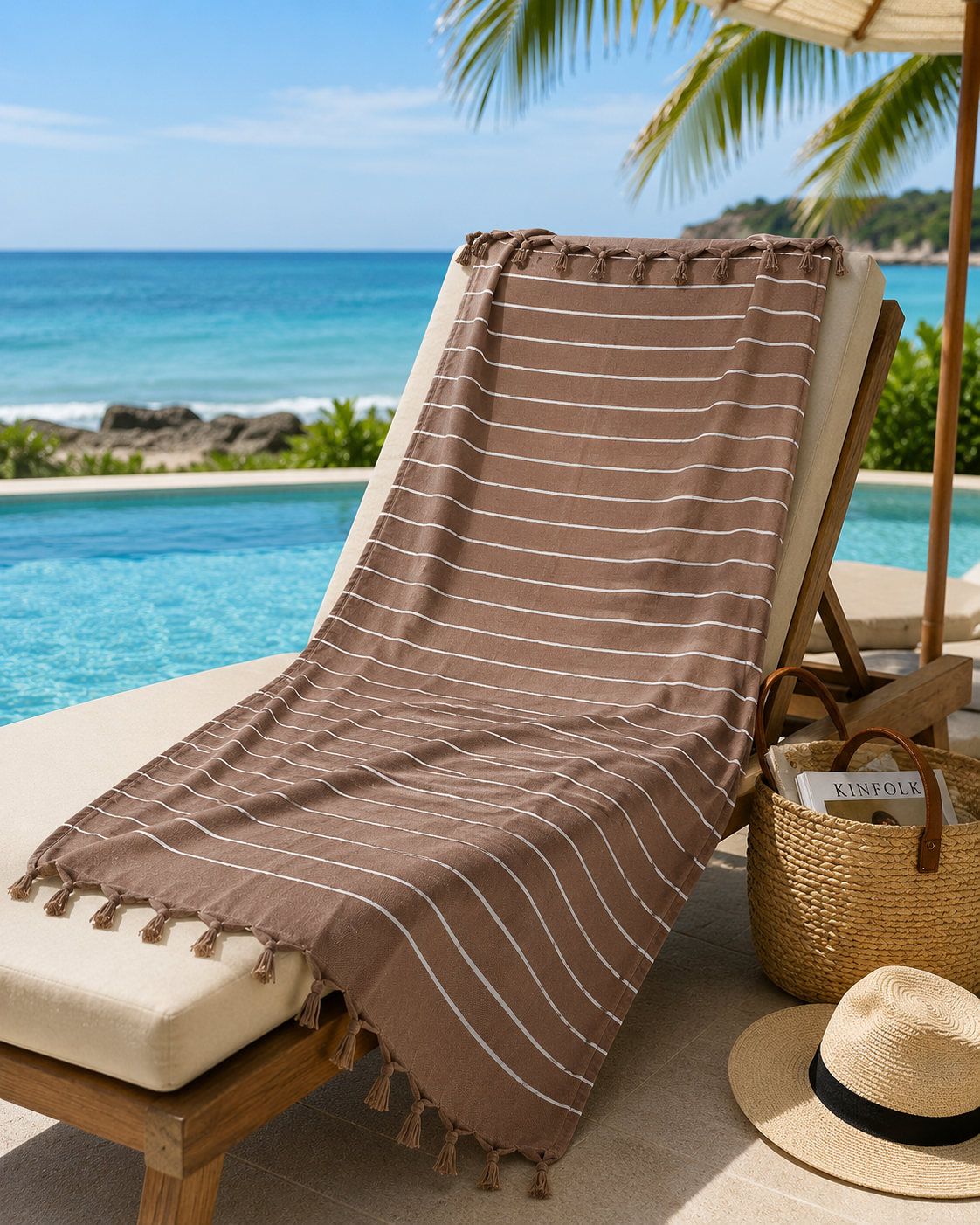 Beach towel ,86 X 170 cm , 100% cotton , Highly absorbent ,Botanical Leopard Beach Towel